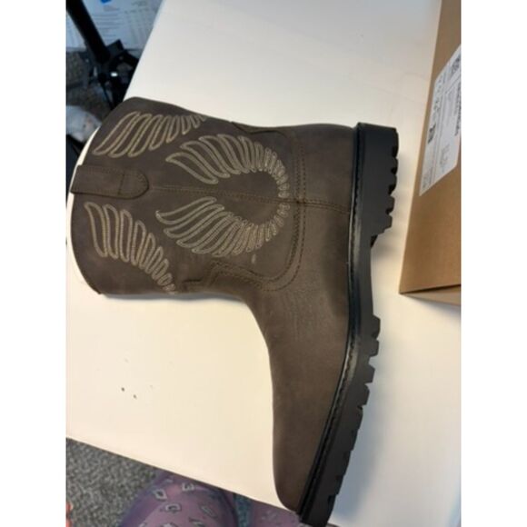 Amazon Essentials Size 12 brown square toe western cowboy boot main image 6